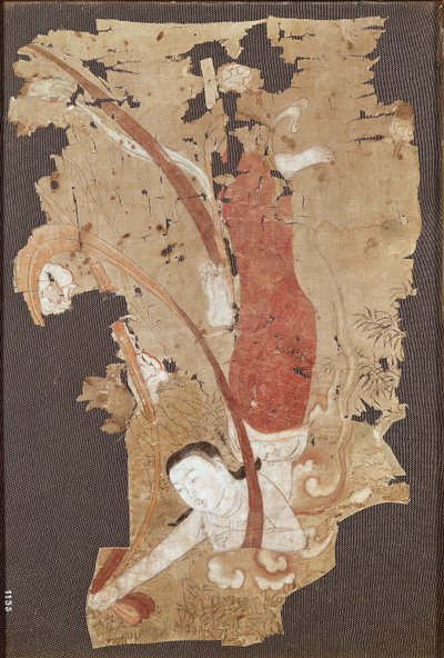 Flying Genie or Apsaras, from Dunhuang, Gansu Province, 9th-10th century by Chinese School